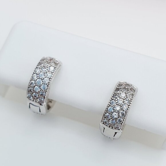 925 Sterling Silver Cubic Zirconia Earrings, U19254644 - Picture 7 of 8